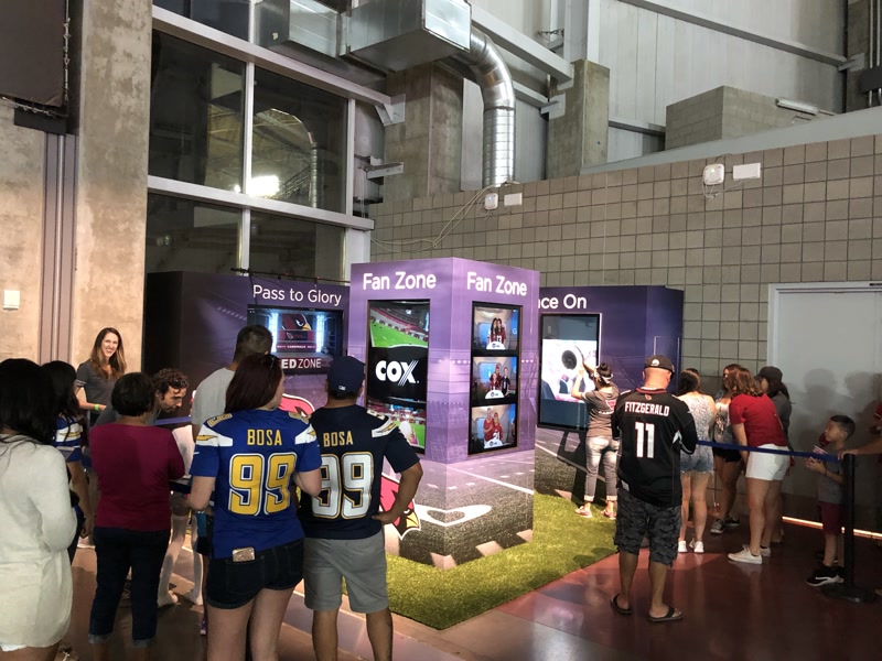 Cox Arizona Cardinals Fan Zone with interactive fan stations