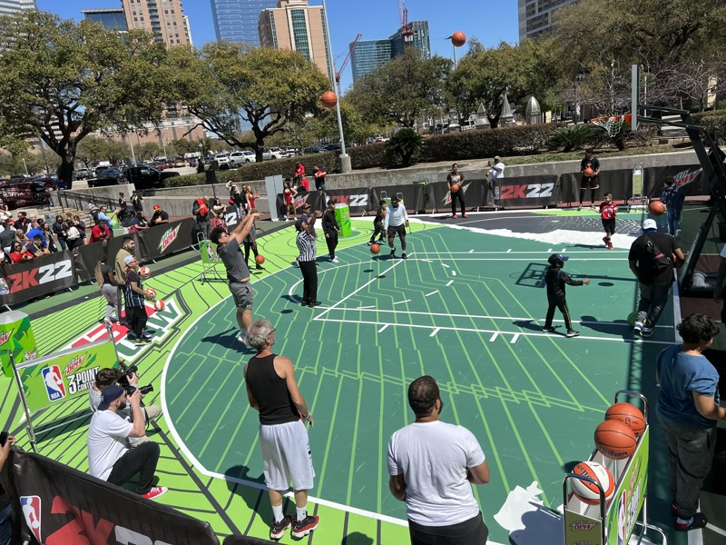 Mountain Dew branded basketball court activation